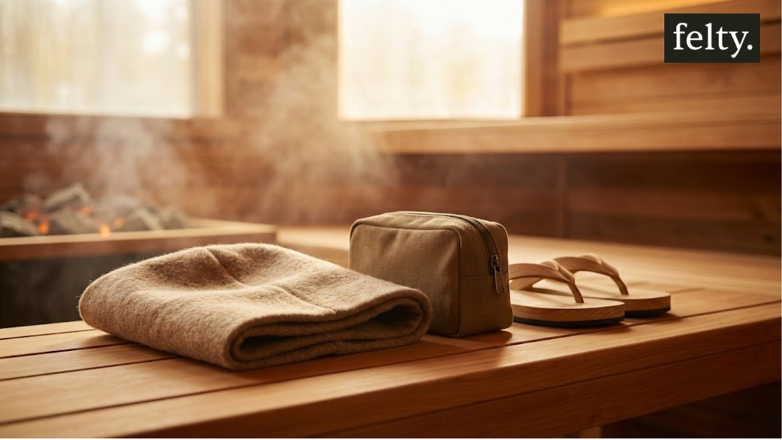 A Lightweight Sauna Hat Makes Your Heat Routine Truly Portable