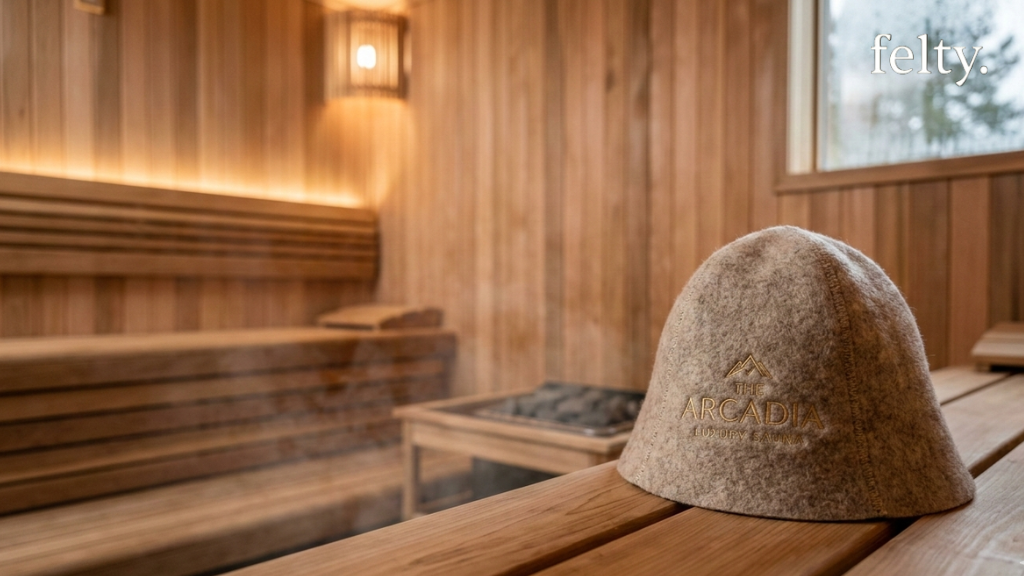 Branded Sauna Hats: Five-Star Hotel Amenities