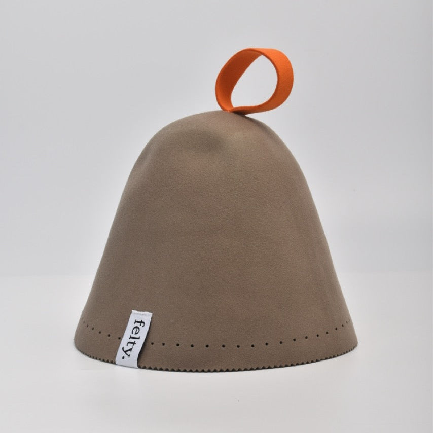 Felty Original Wool Sauna Hat - Mocha
