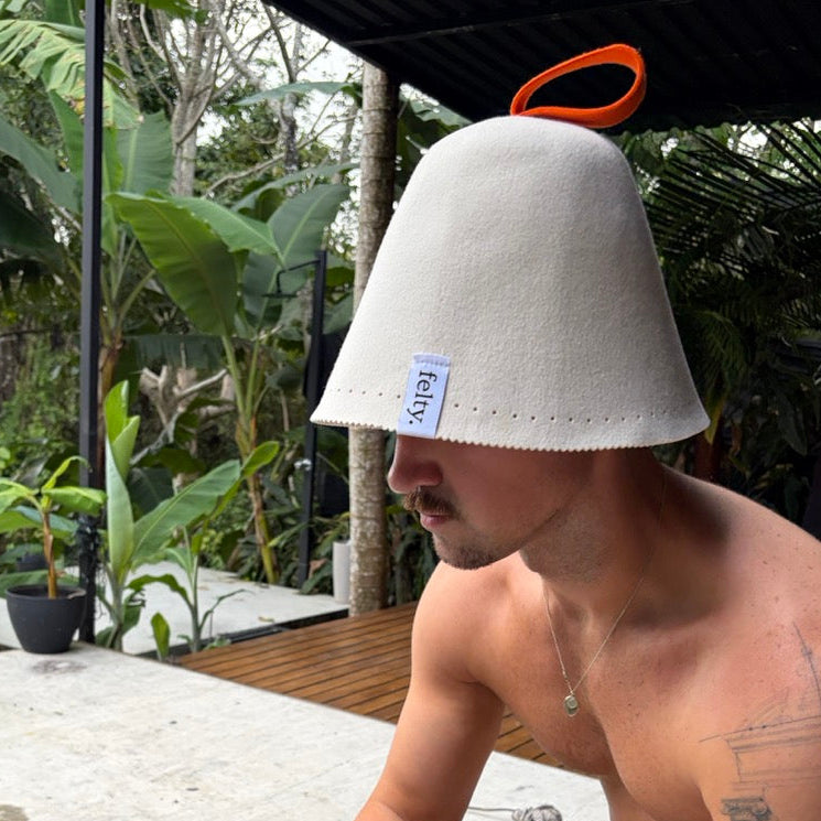 Felty Original Wool Sauna Hat - Ivory