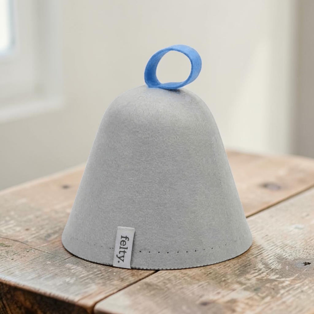 Limited Edition - Ice Blue Felty Original Wool Sauna Hat