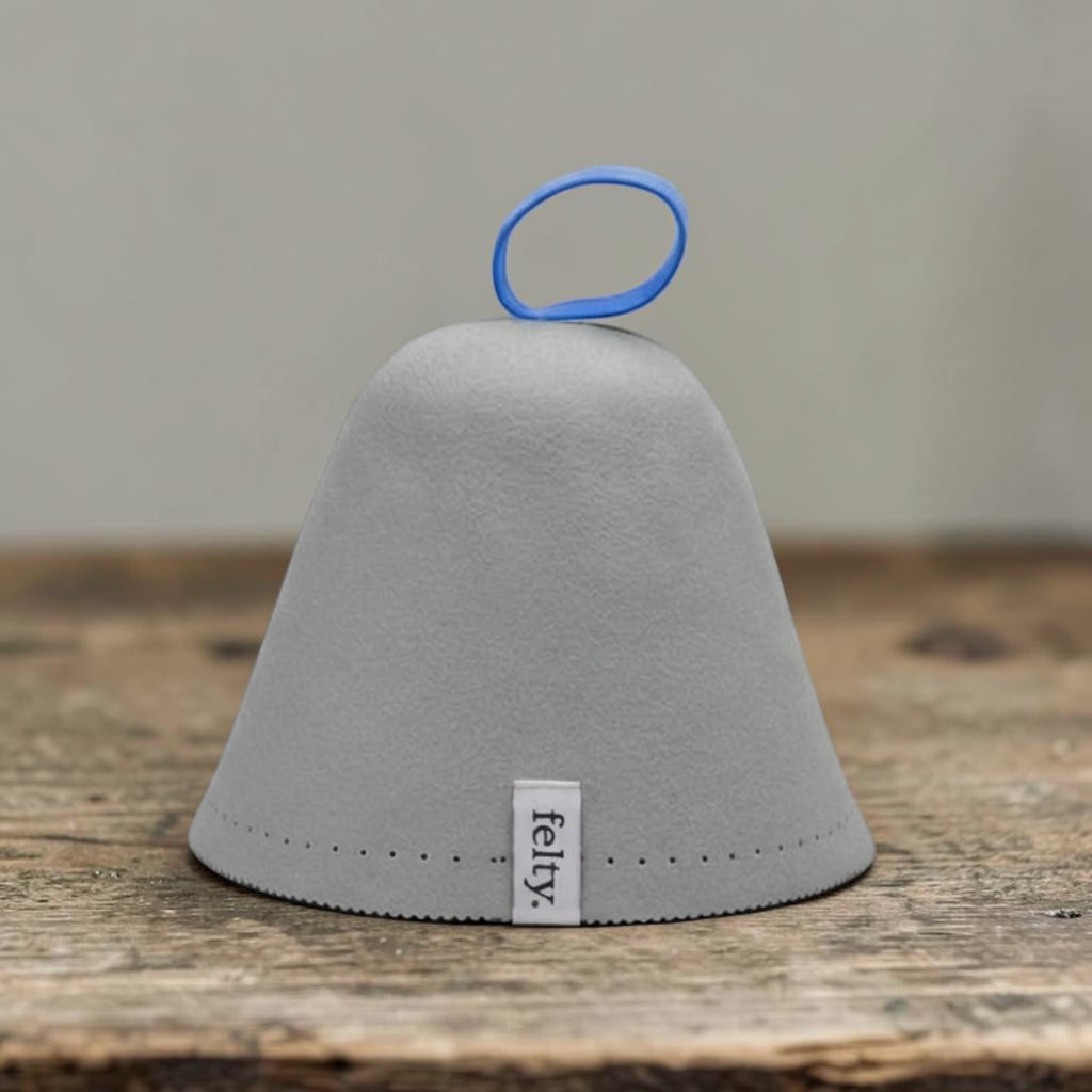 Limited Edition - Ice Blue Felty Original Wool Sauna Hat