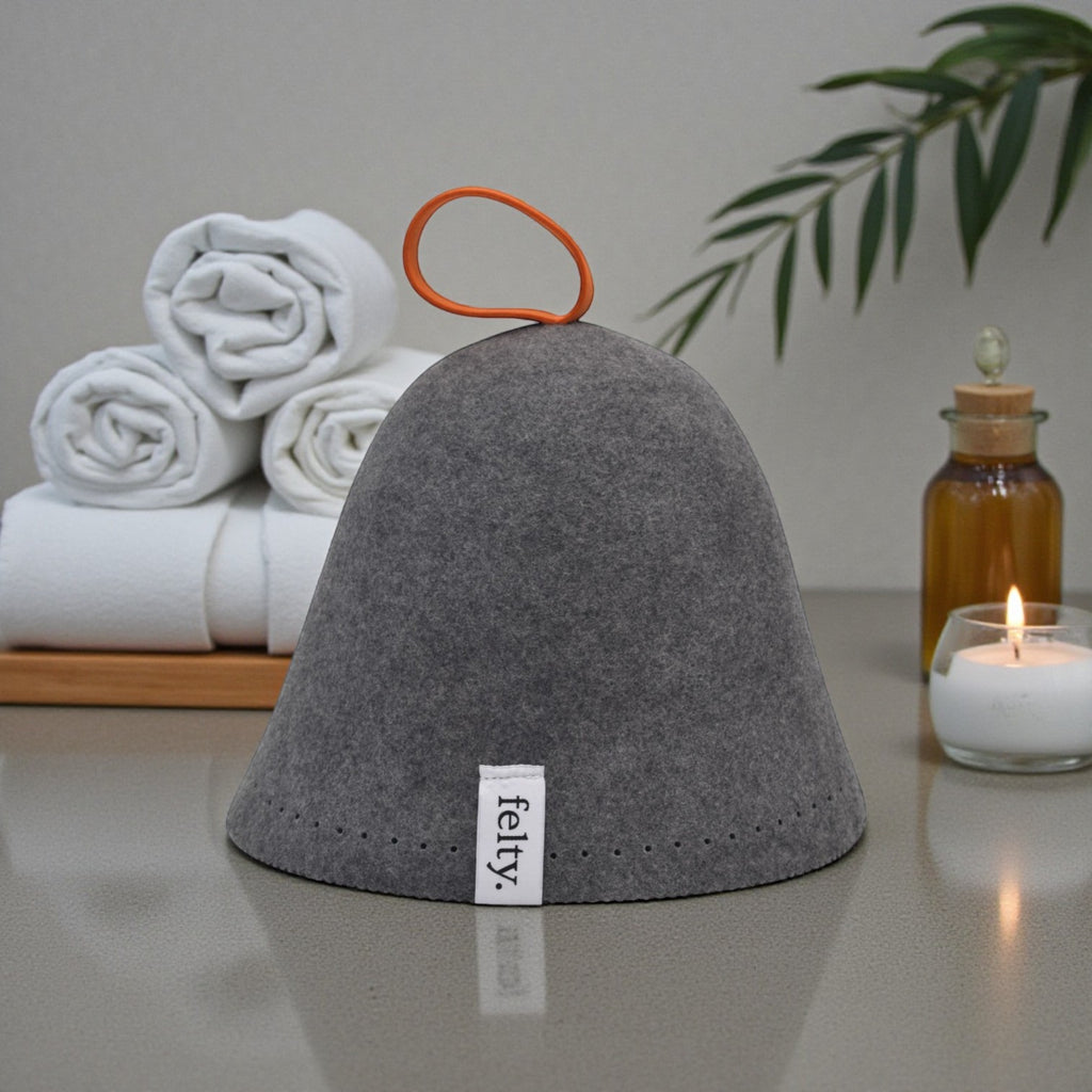 Felty Original Wool Sauna Hat - Heather Gray