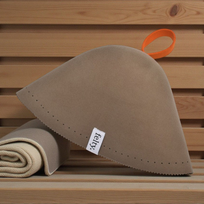 Felty Original Wool Sauna Hat - Mocha